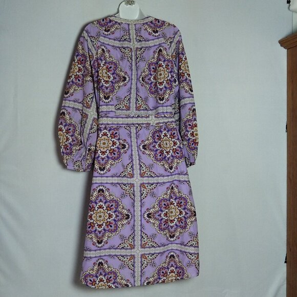 Ann Taylor Shirt Dress Lilac Floral Paisley Size 8 New NWT - Picture 2 of 5